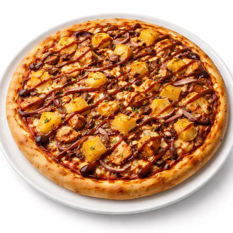 BBQ Kana pizza — grillikanapizza Fudis House Espoossa