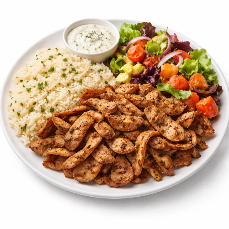 Kebab riisillä — kebab-annos riisillä Fudis House Espoossa