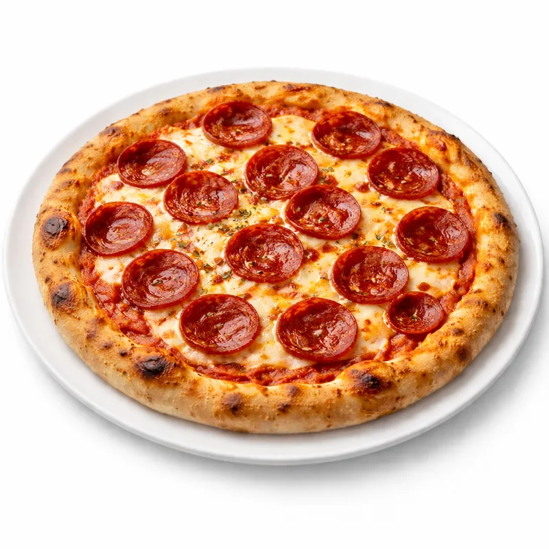 Pepperoni pizza — tulinen pepperonipizza Fudis House Espoossa